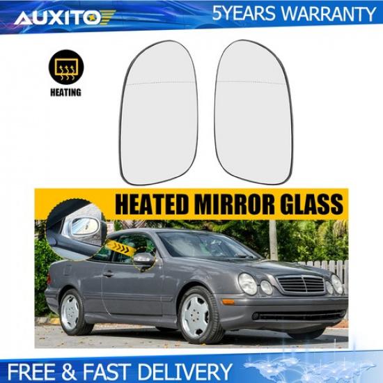 Mirror Glass Replacement Heated w/ Backing Left &Right for Mercedes-Benz CLK55 N