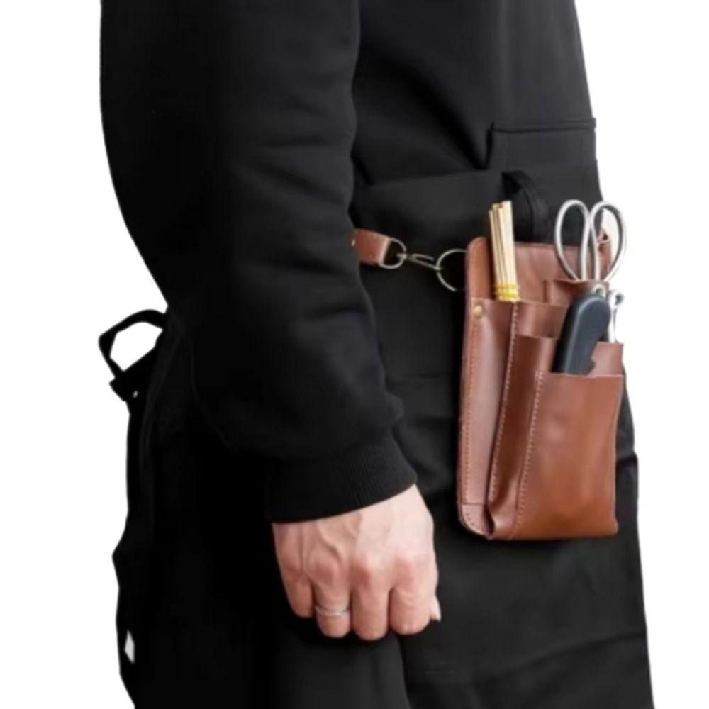 Heavy Duty Adjustable Waist Bag Tool Storage Leather Tool Belt Electrician Tool Pouch  Electrician