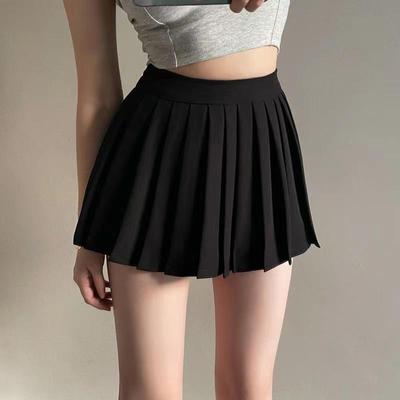 Falda Plisada Súper Corta con Cintura Elástica 2024, Longitud 32 cm, Sin Pantalones de Seguridad