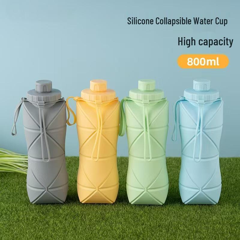 Zusammenklappbarer Anti-Sturz-Silikon-Reisebecher für Outdoor-Sportarten