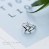 Exaggerated Personality Silver Color David Star Rings For Women Wedding Jewelry Adjustable Antique Finger Ring Anillos