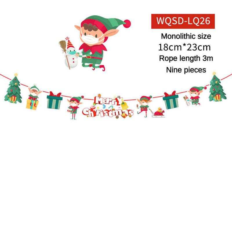 Christmas Banner 2024 Merry Christmas Decorations For Home Garland Santa Claus Navidad For Xmas Gift Noel Decor New Year 2025