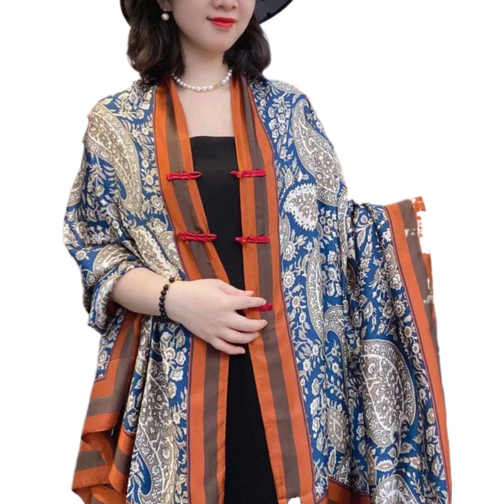 Sun Protection Silk Scarf Headscarf Thin Temperament Cardigan  For Women Lady Girl