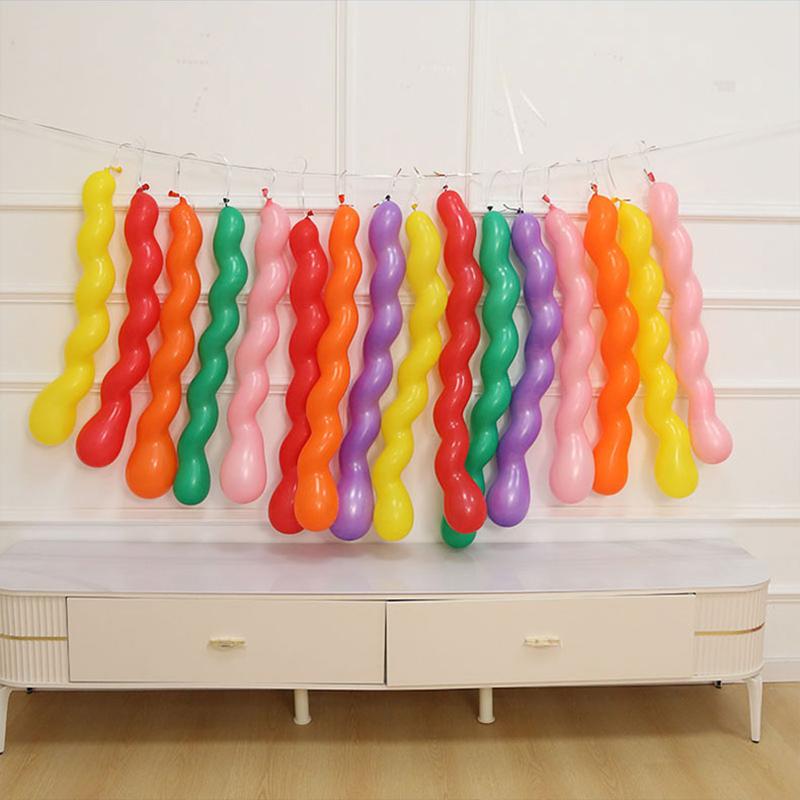 50~200pcs Spiral Balloons Twist Spiraal Latex Balloon Colorful Vibrant Unique Wedding Happy Birthday Holiday DIY Decorations TMZ