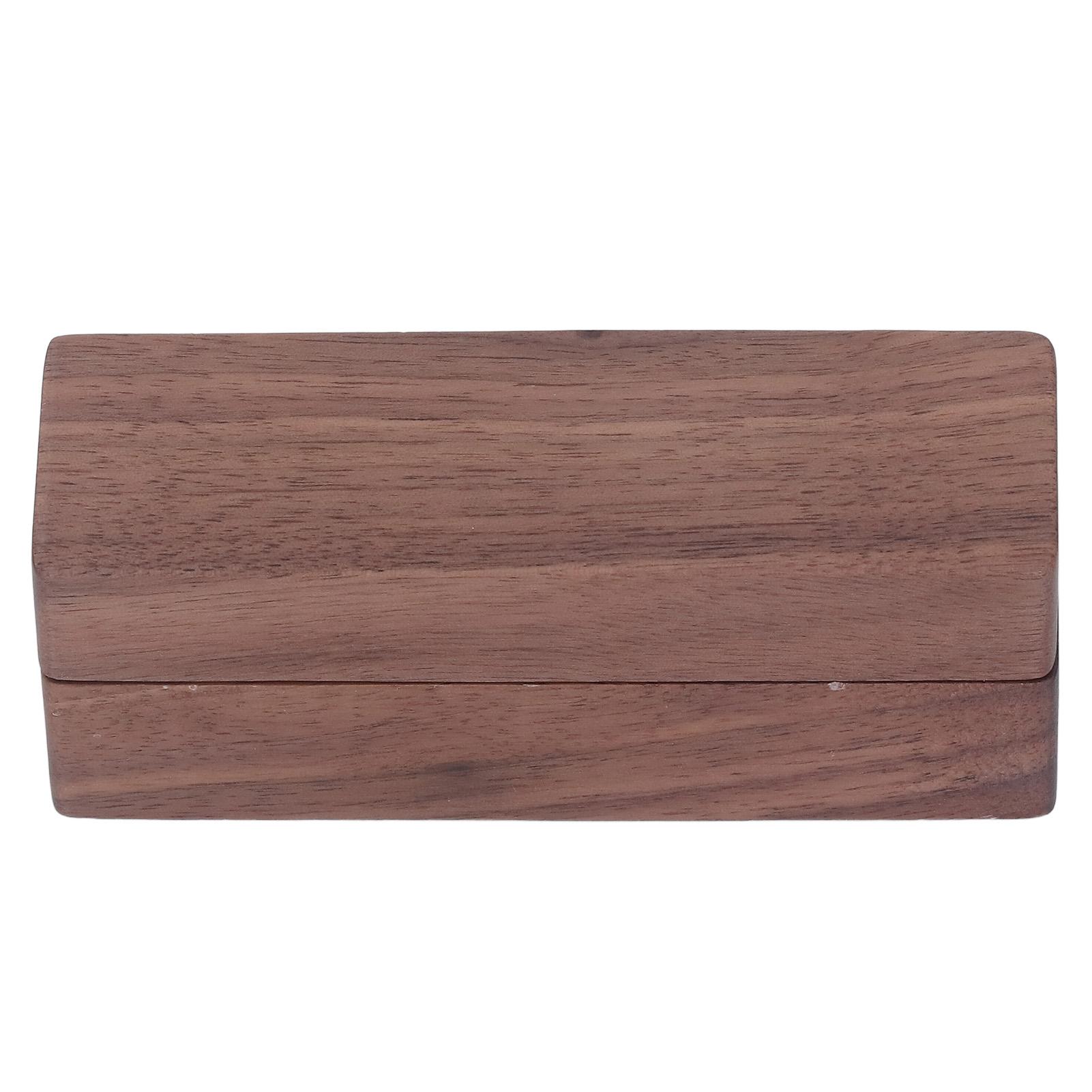 

Деревянная коробка для колец 2 слота Прочная грецкий орех Ручная полировка Магнитная застежка Деревянная подставка для колец