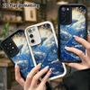 Phone Case: 2D Flat Samsung Galaxy A34 A35 M05 M06 S20 S22 S21 FE Plus 5G Layered Protection Case, Cloud Sea Whale, Christmas and Halloween Gift