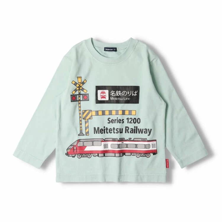 [Children's Clothing] Moujonjon (Moojeongjeong) Meitetsu Railway Crossing Machine Print T-Shirt 100cm-130cm F50805