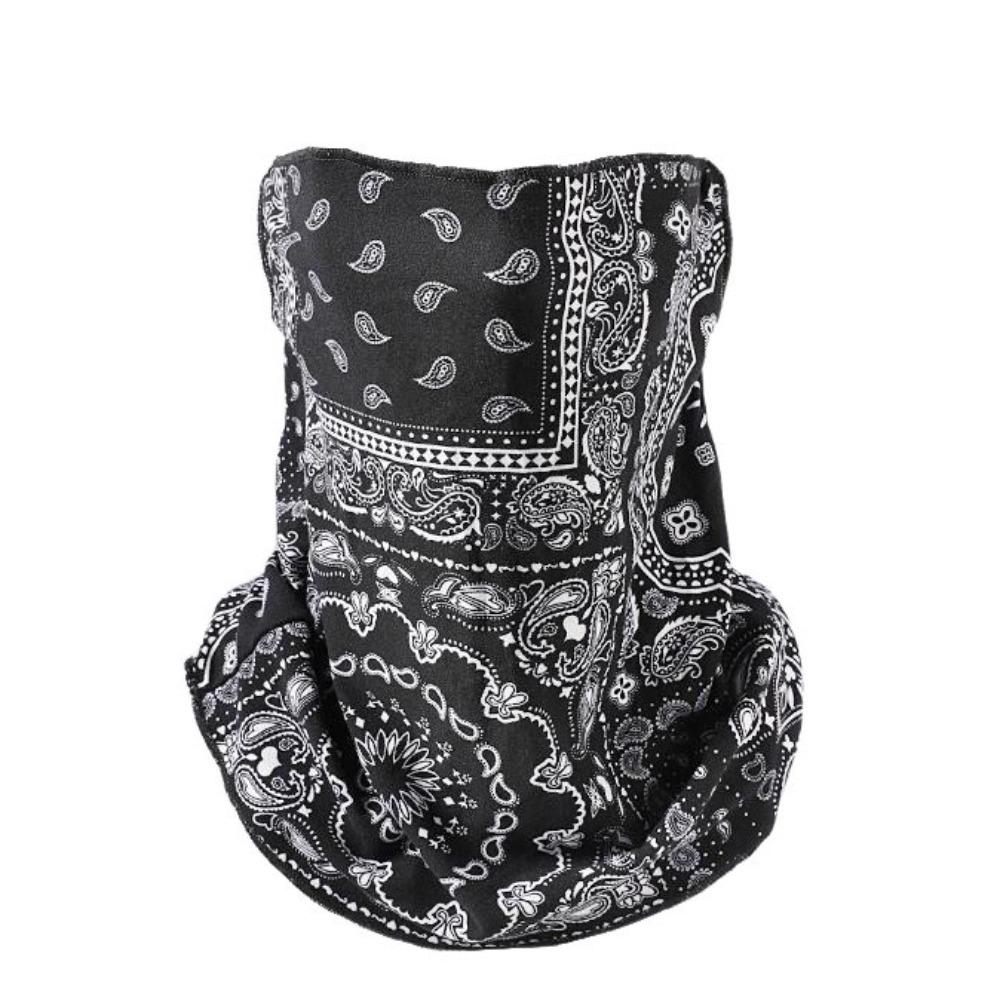 

Эластичная женская маска для защиты от солнца с петлями для ушей, маска для лица с защитой от солнца, шарф для шеи против УФ-излучения, для мужчин и женщин чёрный