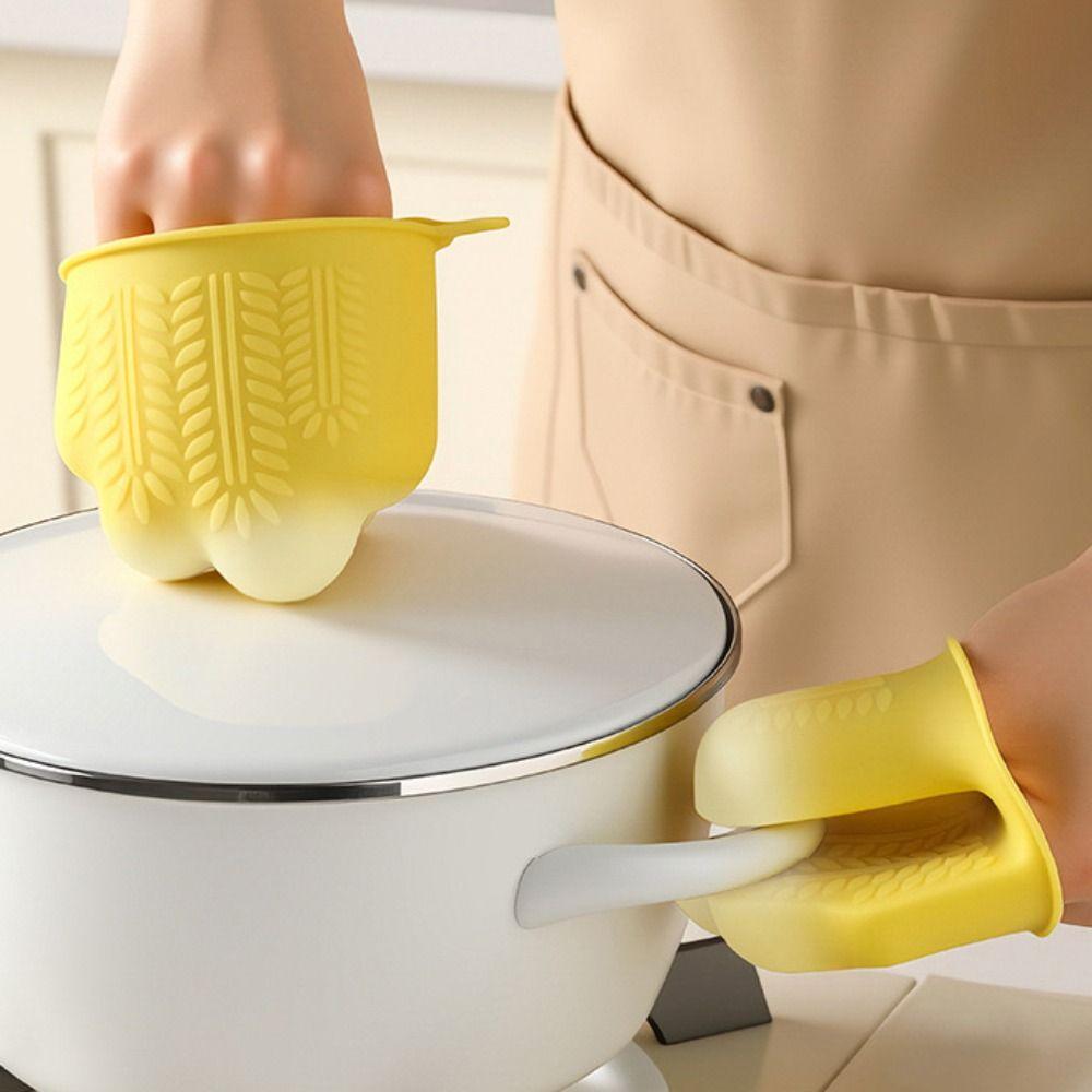 Kreative Silikon-Isolierhandschuhe Rutschfeste Küchen-Handklemmen Hitzebeständige Handschuhe Kochen