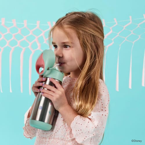 B.box Children's Insulated Water Bottle with Straw, 350ml Capacity, Keeps Drinks Hot or Cold, One-Push Operation, Top-Rack Dishwasher Safe [Authentic