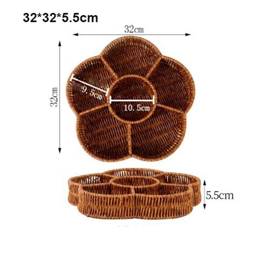 Kreativer Imitations-Reben-Webkorb Quadratisch Handgefertigt Hot Pot Beilagenkorb 10 Stile Gewebte Rattan-Snack-Aufbewahrungsschale