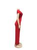TW730 Summer Fashion Solid Color Square Neck Top & High Waist Wide Leg Pants Set
