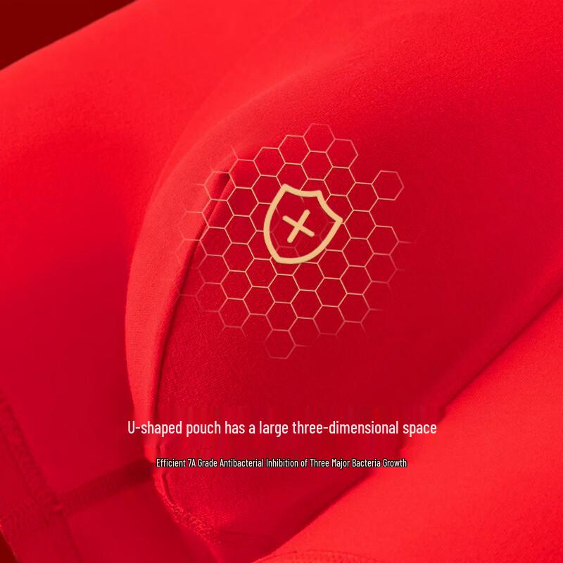 Lonsa Men's Red Auspicious Boxer Briefs with Socks