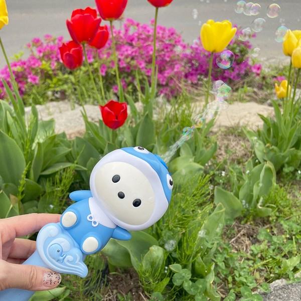B&C Cute Whale Bubble Angel Rechargeable Automatic Bubble Gun Korean Childrens Toys