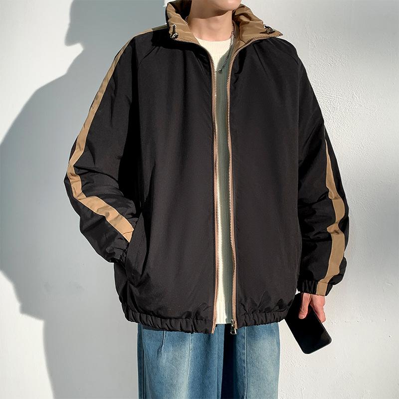 

Двусторонняя хлопковая куртка для зимних пар с одеждой из хлеба и хлопка M чёрный