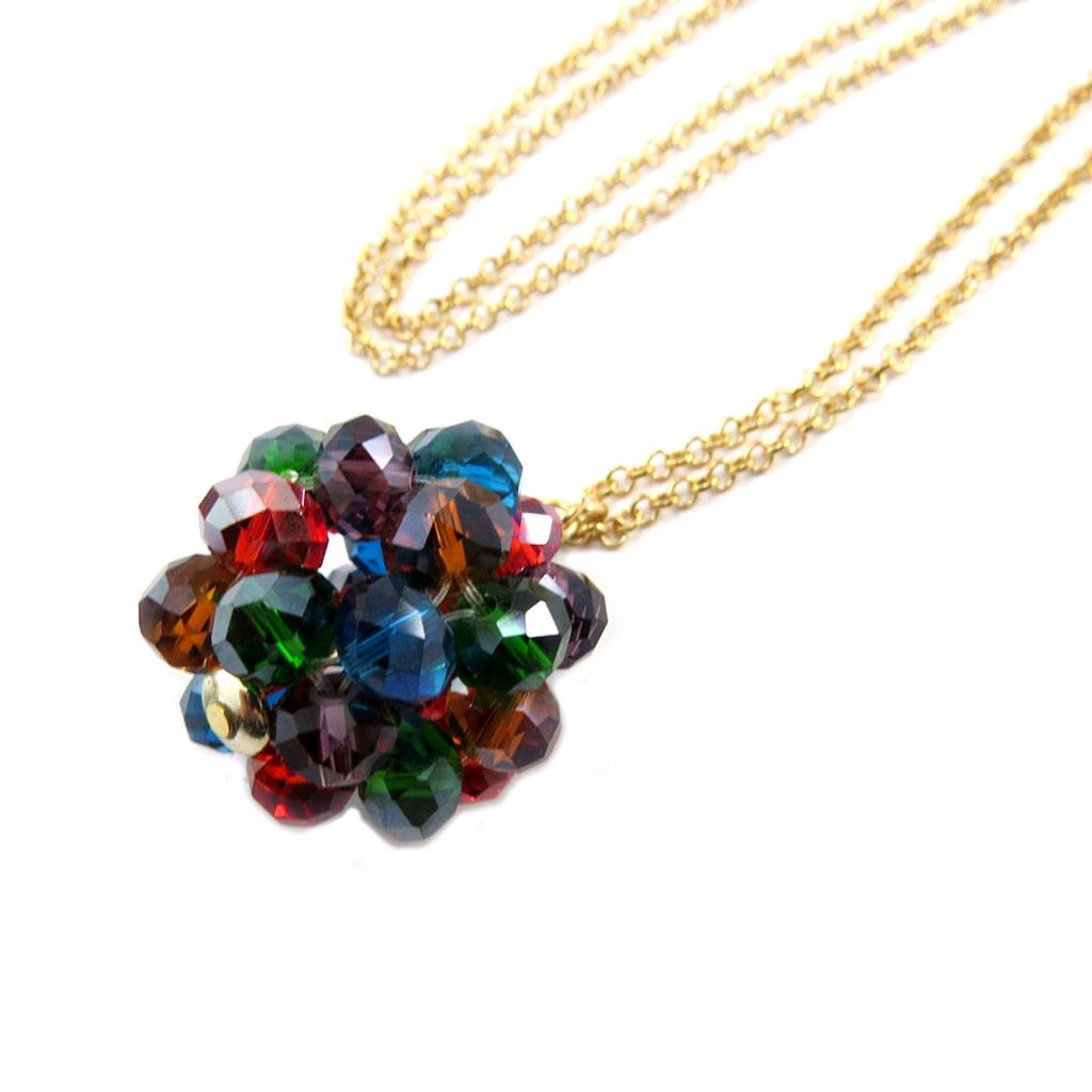 Les Trésors De Lily [P3591] - Collier sautoir 'Sissi' multicolore doré (cristal)