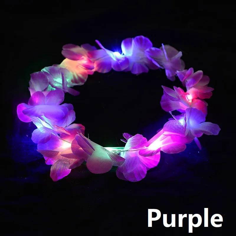 Luminous Headbands Party Led Headband Flower Crown with Led Lights Festival Party Decoration Glow-in-the-dark SG10