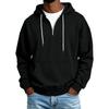 Men's Casual Half Zip Hoodie Sweatshirt for Winter Color Everyday Wear
