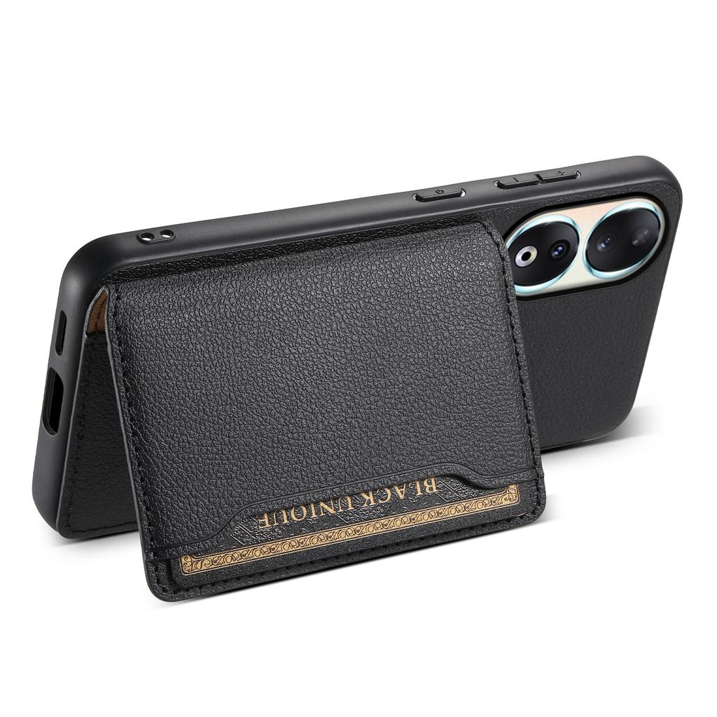 For Honor 90 Case PU Leather Kickstand Protective Phone Back Cover