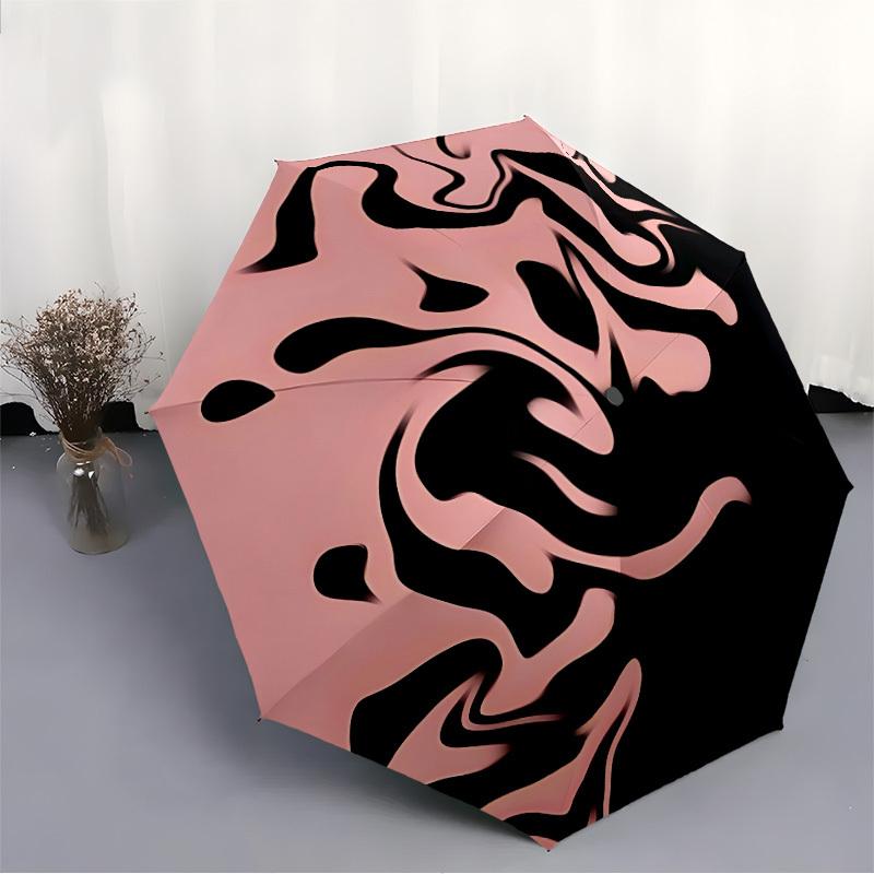 1pc Abstract Expressionism Automatic Open/Close Umbrella Compact Folding Umbrella, All-Season Portable Umbrella for Women/Men F1124352