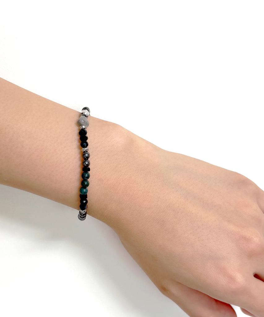 Monoflux Core Tone Gemstone Bracelet _ Green Core