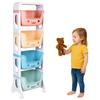 Plastic Shelf On Wheels Cabinet With Shelves For Toys Blocks Organizer