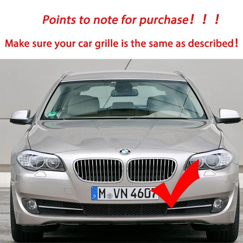 2Pcs Car Style Gloss Black Front Kidney Double Slat Grill Grille for BMW 5 Series F10 F11 F18 2010-2017 Dual Line Racing Grilles