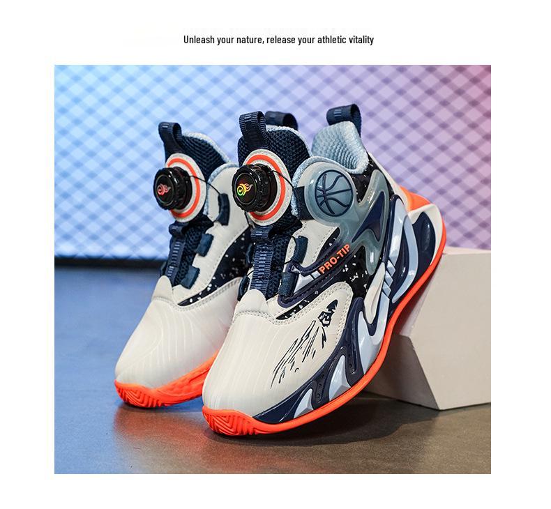 New Boys' Soft Sole Leather Running Shoes - Non-slip, Lightweight Sports Sneakers for Medium and Large Children, Autumn/Winter