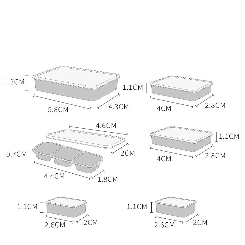 1 Set Küchenaufbewahrungsbox Geschirr Dekor 1/6 Puppenhaus Mini Frischhaltebox Brotdose Modell Miniatur Gemüsevorbereitung