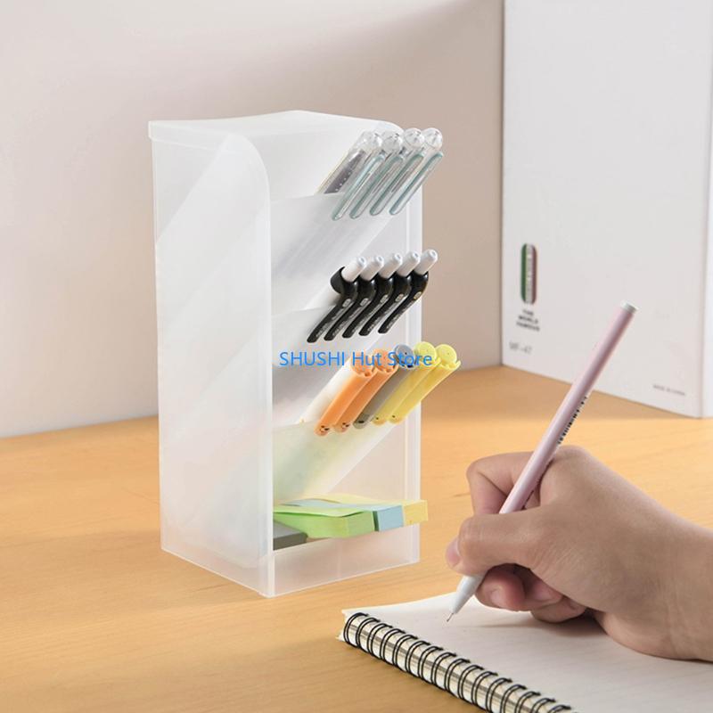

Desk Plastic Pen Storage Box Brush Stand Pencil Holder Office School Supplies Stationery Storage Box D57B China Mainland