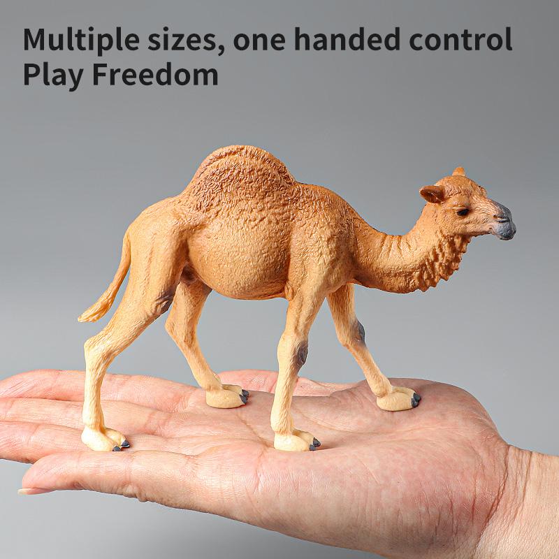 Montessori Wild Animals Model Toy Set - Lion Elephant Antelope Action Figures Miniature Zoo Figurines Educational Kids Gift