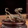 Brass Four Mythical Beasts Ornaments: Azure Dragon, White Tiger, Vermilion Bird, Black Tortoise - Office Home Decor Craft Deskto