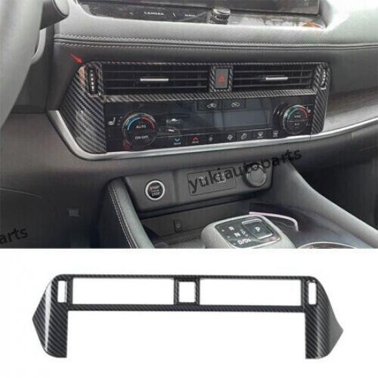 ABS Carbon Fiber Middle Air Outlet Vent Cover For Nissan X-TRAIL Rogue 2021-2022