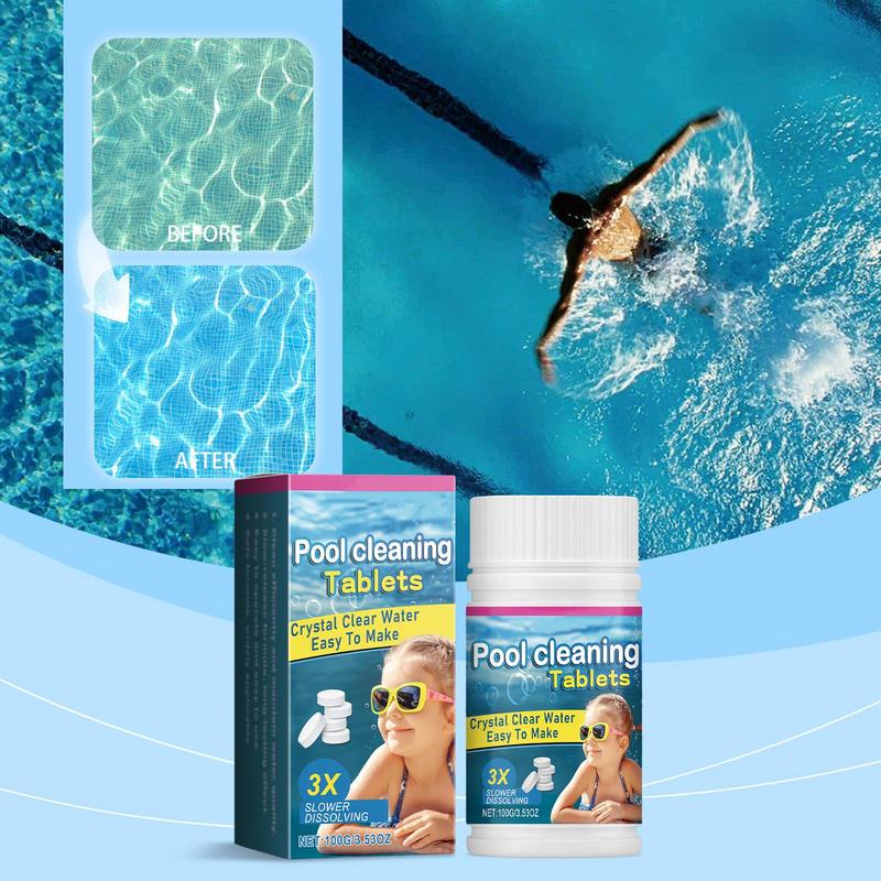 

Таблетки для очистки бассейна Таблетки для очистки воды в бассейне Контроль водорослей Удаление пятен Очиститель для спа, прудов, гидромассажных ванн CHINA