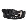 Womens Pu Leather Belt No Punching Required With Silver Buckle And Hollow Design