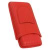 Cigar Holder Portable Moisturizing Comfortable Touch Colorfast Precise Stitching Travel Cigar Case for Men Red