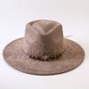 Popular European and American Style Suede Big-brimmed Top Hat, Men's and Women's Classic Fashion Western Cowboy Hat