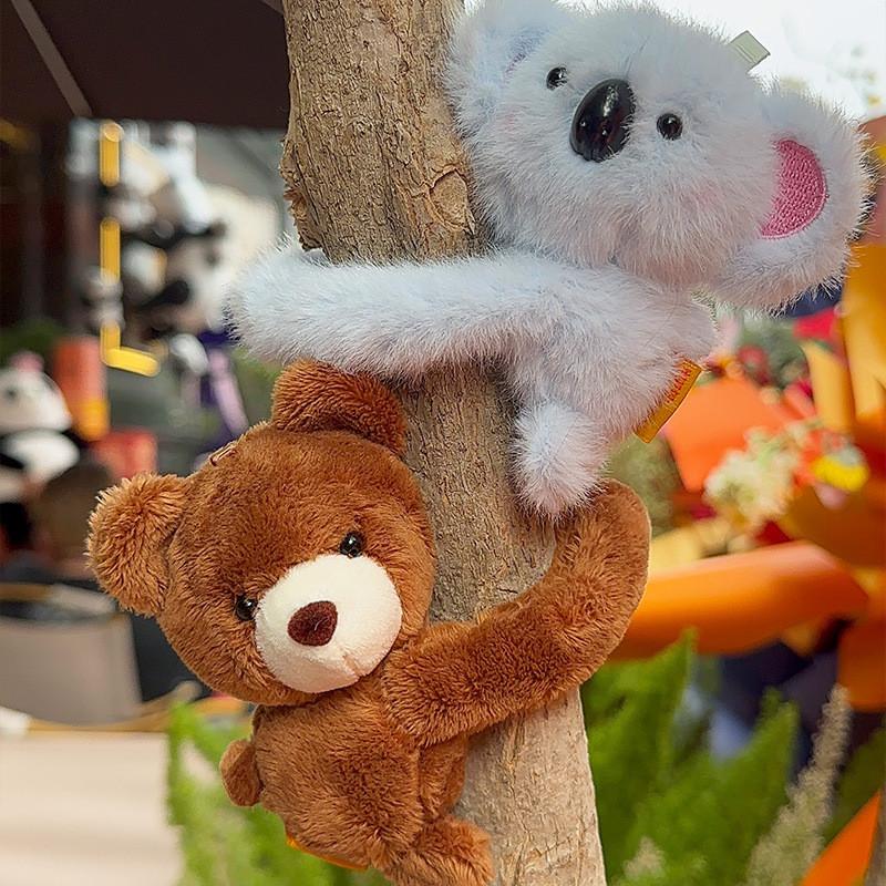 Monkey Cute Rabbit Fox Dog Penguin Cartoon Animal Pair Plush Toy Pendant