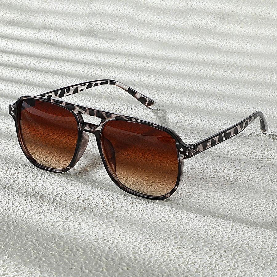 Fashionable Double-Bridge Sunglasses Available In Multiple Colors Unisex Eyewear
