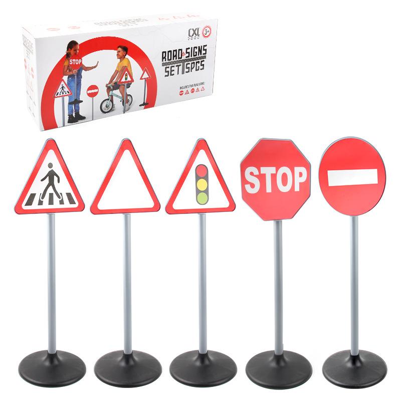 Children'S Simulation Traffic Teaching Aids Traffic Lights Traffic Signals Traffic Signs Lighting Sound Effects Early Education Toys