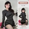 Domila Sexy Lingerie Sexy Pure Desire Secretary Uniform Seduction Passion Free Striped Shirt Suit Qqny