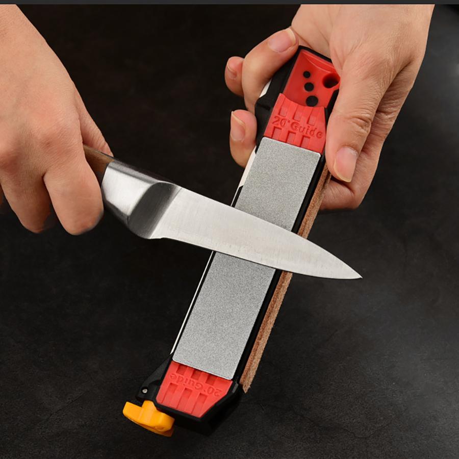 Portable Home Multi-Function Adjustable Manual Knife Sharpener Guided Field Sharpener Compact Travel Knife Sharpener Tool