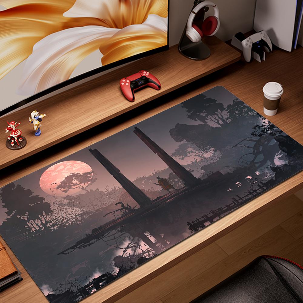 Shadows Die Twice Computermousepad Sekiro Gaming-Mauspad Groß 900x400 Mauspads Gamer XXL Teppich PC-Schreibtischmatte Tastaturteppich