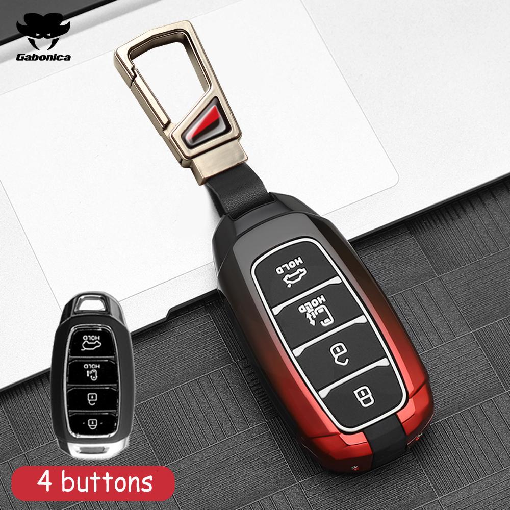 Alloy Car Key Cover For Hyundai N Line Verna Solaris Elantra Azera Kona Encino Grandeur Azera Palisade I30 Ix35 Accent Santa Fe