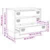 Sideboard Mustard Yellow 68 X 39 X 58.5 Cm Cold Rolled Steel