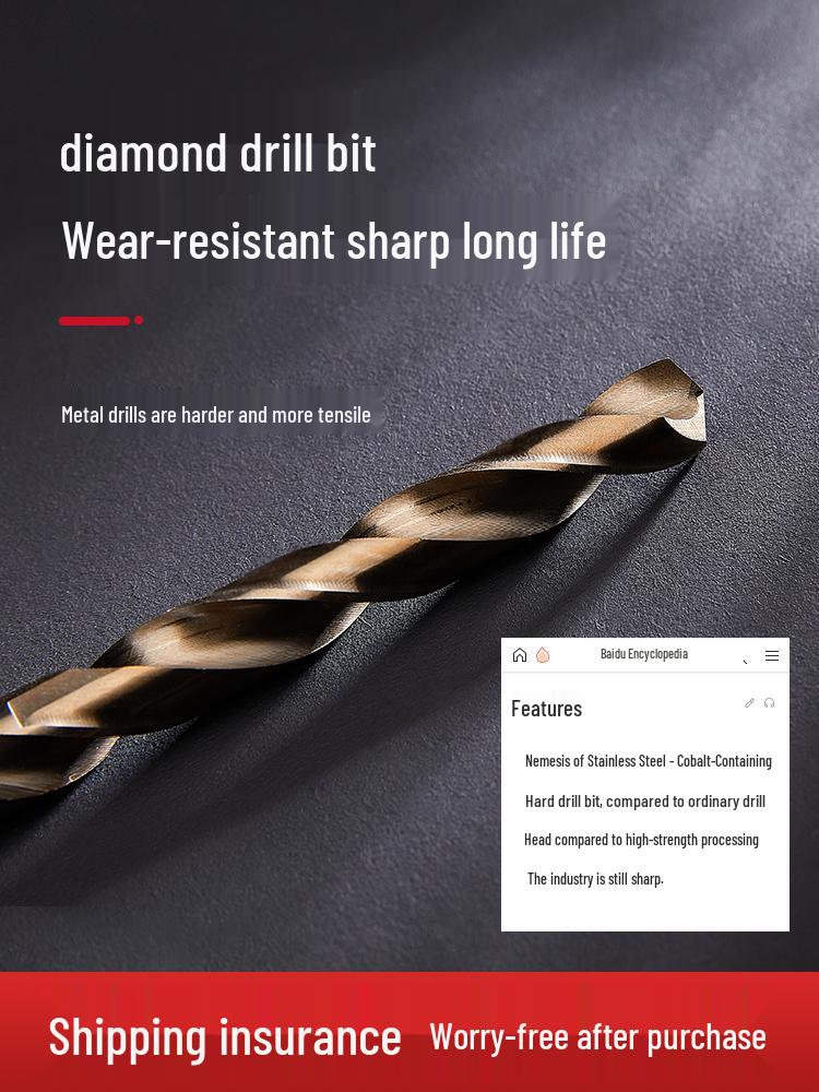 High-Strength German Stainless Steel Cobalt Drill Bit Set