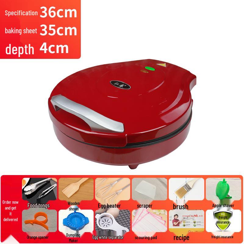 In Stock: Hongtai Electric Griddle - Deepened, Enlarged Frying Pan with Double-Sided Heating and Automatic Power-Off (Laobing)
