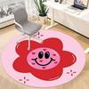1pc Flower Heart Office Round Area Rug,  Mat Suitable For Office, Under Office Chairs Bedroom Living Room Home Decor, Room Deco