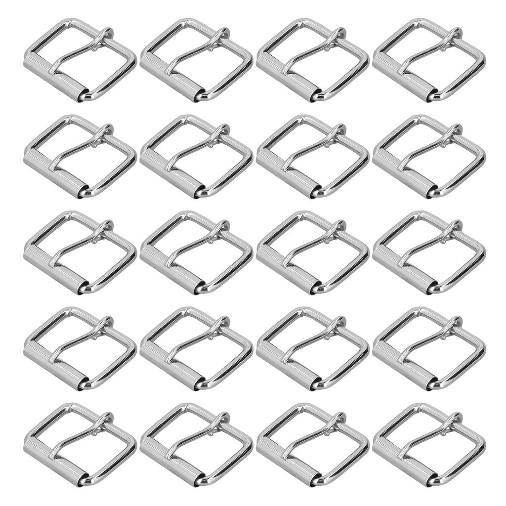 20Pcs Belt Buckles Bright Color Glossy Surface Sturdy Durable Fadeless Wide Application Metal Buckle4mm