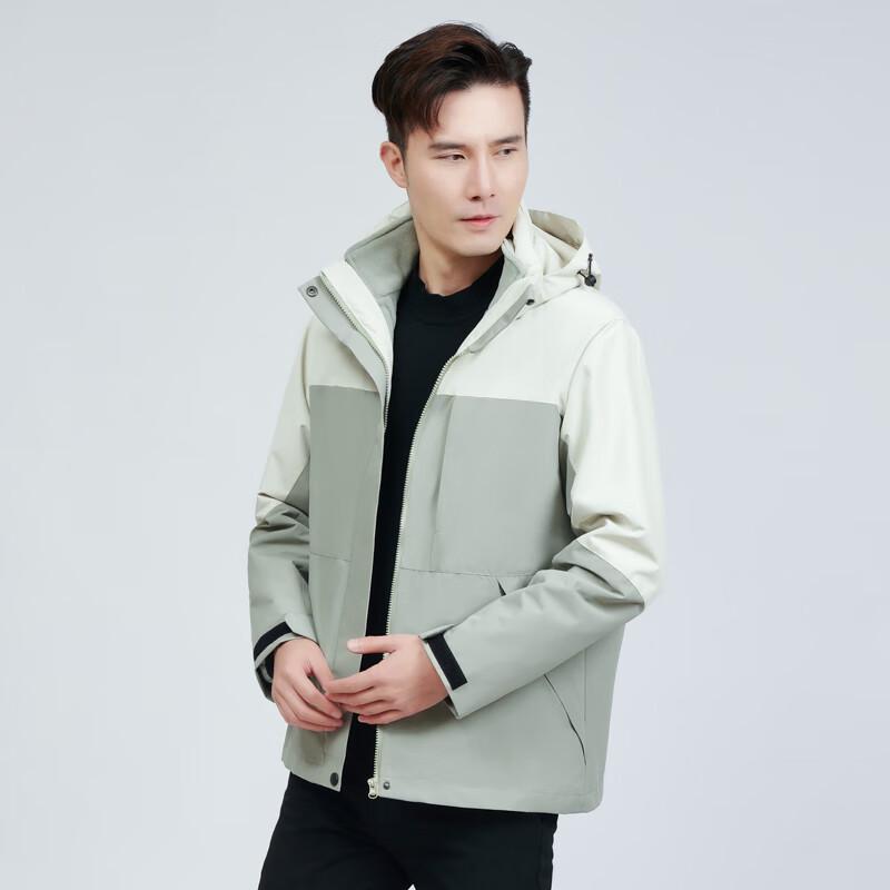 TROMAN Unisex 3-in-1 Fleece Lined Windbreaker Jacket